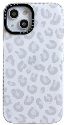 AMART Leopard Hülle für iPhone 13/iPhone 14,Durchsichtig HandyHülle mit Grau Weiß Leoparden Muster Hülle Frauen Mädchen Süß Weich TPU Stoßfeste Schutzhülle für iPhone 13/iPhone 14 (6,1)