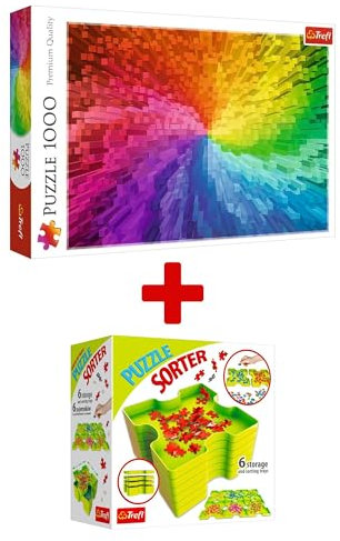 Bundle Trefl - Puzzle Gradient 1000 Teile + Sortierhilfe, 6 Behälter
