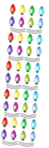 Abaodam 5 Sätze Glühbirne Reflektierende Aufkleber Magnetische Weihnachtsbeleuchtung Fürs Auto Weihnachtsautodekoration Auto Weihnachtsschmuck Autoaufkleber Garagentor Karosserie Pvc