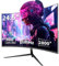 CRUA Monitor Gaming Monitor, 24.5 Inch 180Hz Curved Computer Monitor, Full HD 1080P Frameless Desktop Monitor, 1ms GTG with FreeSync, Low Motion Blur, Eye Care, VESA, DisplayPort, HDMI, Black