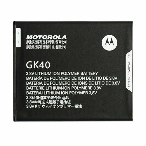 Genuine Original Motorola Battery Akku GK40 2800mAh 10.6Wh 3.8V Compatible With Cedric Moto E3, Moto G4 Play XT1607 XT1609 XT1670 XT1603 XT1676 XT1677 Moto E3 Moto E4 Moto G5 (None Retail Packaging)