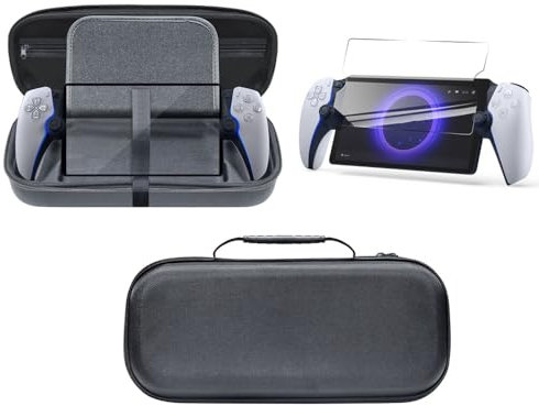 ZLiT for PlayStation 5 Portal Carrying Case,Hard Carrying Case for PlayStation 5 Portal Remote Player Handheld Game Consoles with Tempered Film (1)