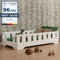smartwood Lit Enfant 120x200 cm - Lit au Sol Enfant en Bois Naturel avec Barrière et Sommier - Charge jusqu'à 300 kg - Lits Montessori pour Garçons et Filles - TILA 2B Blanc