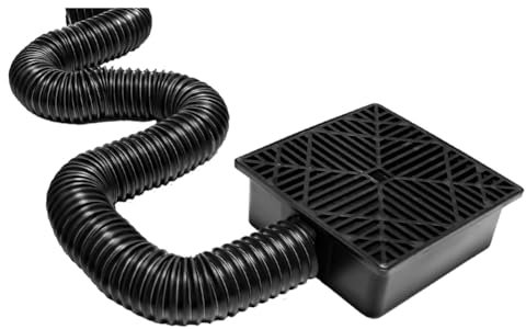 Simpls Tuyau de de bassin de récupération, rallonge flexible, évacuation de la tempête, système de drainage de bassin, adaptateur de vidange pour sol de terrasse