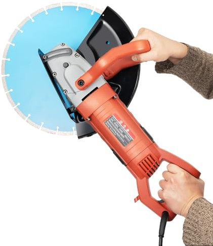 3000W Power Tools Coupe Disque Scie à Béton Découpeuse Thermique Disqueuse Scie Circulaire Profondeur Réglable Poignée Pivotante à 180 Degrés Idéal pour Usine, Atelier, Maison, Industrie