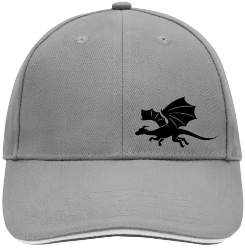 Huuraa Cappy Mütze Drache Silhouette Geschenk | Baseballkappe Basecap Kappe Geschenkidee Unisex Baseball Cap