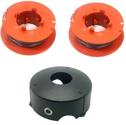 F016800175 Rasentrimmerspule Ersatz für Bosch ART 23 26 30 Combitrim Easytrim Rasentrimmer, 1,6 mm x 8 m Rasentrimmer Pro Tap Spule Schnur mit F016L71088 Abdeckung (2 Spule + 1 Abdeckung)