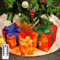 FAOKZE LED Geschenkbox Weihnachten, 3er Led Deko Geschenke Leucht Boxen mit Fernbedienung, 3 Größen, Abnehmbar, Timer, 8 Blitzmodus und Schleifen für Weihnachts Dekoration, Party und Geburtstag