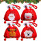Geschenktüten Weihnachten Stoff,4 Stück Weihnachtstüten Geschenkbeutel,Weihnachtssackerl Kordelzug mit Griff,Weihnachts Geschenktüten mit Weihnachtsmann Schneemann Elch Tragen Muster