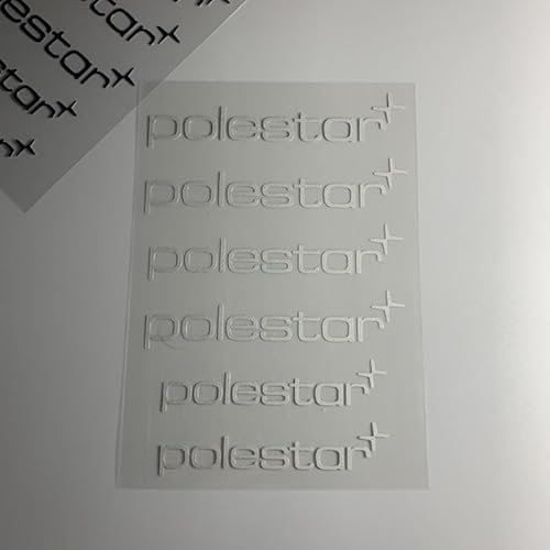 KENANS Auto Emblem Logo Aufkleber für Volvo Polestar, Weiß