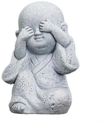 Einzigartige kleine Mönch-Skulptur verleiht Ihrem Zuhause einen Hauch von Ruhe (kein Look)