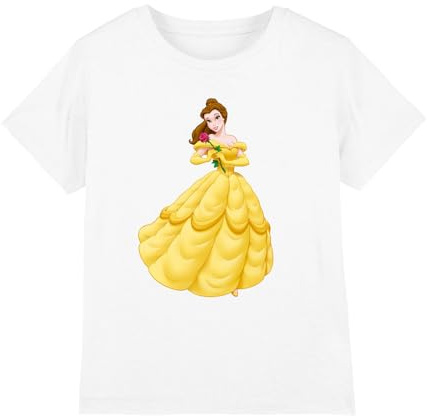 Disney Beauty & The Beast Girl's Beauty and the Beast Belle Rose Girls T Shirt T-Shirt