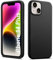 Elekpia Ultradünne Hülle für iPhone 14 Plus, Matt Schwarz weiche Silikon Handyhülle mit hautschmeichelnder Griffigkeit | Stoßfeste Anti-Fingerprint Schutzhülle Case