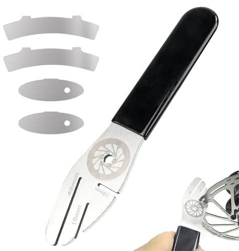 Wvu & Wvo Scheibenbremse Einstellhilfe Bremsscheiben Richtwerkzeug Fahrrad Scheibenbremsen mit 2 Ovalen und 2 Gebogenen Einstellschlüsseln, Ausrichtungswerkzeug für Fahrradplatten (5 Stück)