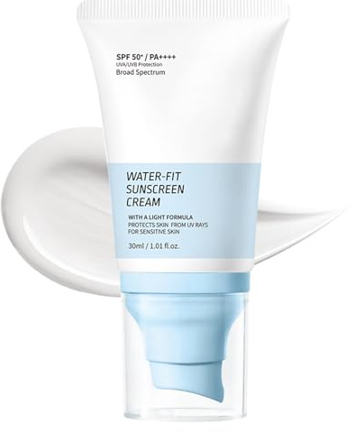 Sonnencreme Gesicht 50 – Leichte Sonnencreme 50 Gesicht mit SPF 50+ PA++++, Sonnenschutz gesicht mit Hyaluronsäure, Feuchtigkeitsspendend, Nicht fettend, Für alle Hauttypen, Ohne Weißel-Effekt