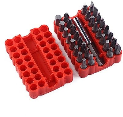 Destornillador a Prueba de manipulaciones, 33 Piezas, Puntas de Seguridad, Destornillador de Punta Estrella, Horquilla de Tres alas, Soporte de extensión de 4 alas, Compacto para Herramientas ina