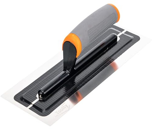 Toolty Plastering Trowel 11 in Soft Grip 280mm for Finishing 0.3mm Blade