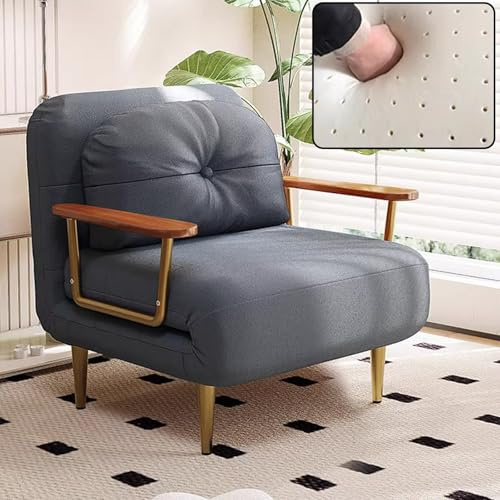 Recamiere mit Schlaffunktion Grün Zwei Stoffoptionen zur Auswahl 6-Fach Verstellbare Rückenlehne Gästebett Klappbar Ohne Matratze Geeignet für Kleine Wohnungen(B,190 * 68 * 33cm)