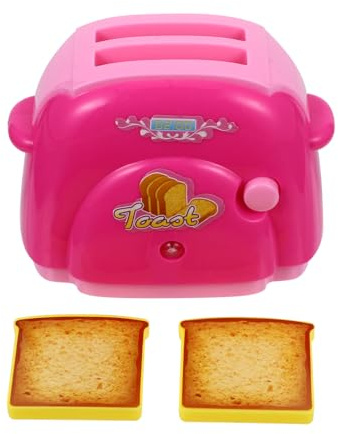 Gogogmee Mini Simulated Toaster for Playhouse, Kitchen Appliance , Non-Electric Pretend Bread Maker for Boys and Role Play