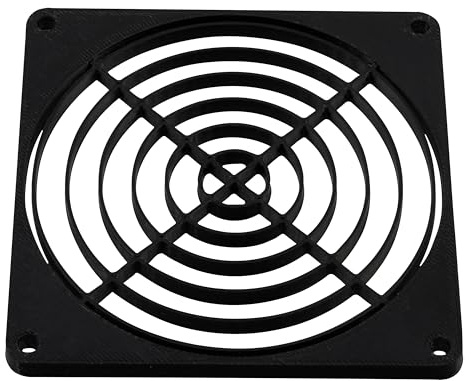 AERZETIX - Juego de 4 Rejillas de Ventilador de plástico 92x92 mm para Ordenador PC impresoras Equipos audiovisuales proyectores Multimedia | Color Negro