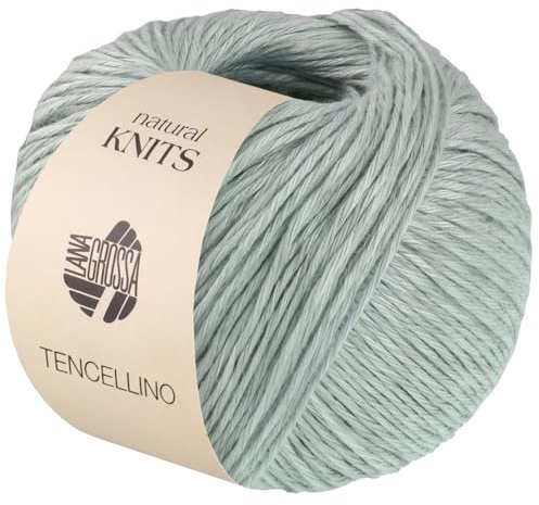 LANA GROSSA Tencellino | Klassisch verzirntes Garn aus natürlich mattem Leinen & seidig glänzendem Tencel | Handstrickgarn aus 51% Leinen & 49% Tencel | 50g Wolle zum Stricken & Häkeln | 125m FB 9