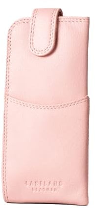 Real Leather Slim Glasses Case in Light Pink genuine leather spectacle pouch ladies mens