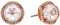 Kate Spade New York pave round large studs, Clear/Rose Gold