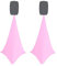 2x spandex stretch speaker stands scrims, DOUBLE SIDED tripod cover (baby pink)