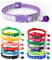 Doggie Style Store Small Dog Puppy Pet Collar Pawprint Design with Bell Nylon Adjustable Size 19-32cm Lilac Violet Light Purple