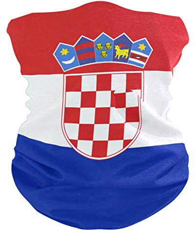 All3DPrint Stirnband/Gesichtsmaske mit Kroatien Flagge, elastisch, nahtlos