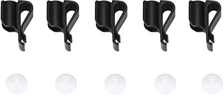 Yosoo Health Gear 5PCS Club Organiser Clips for Bag, Black Plastic Bag Clips, Bag Clip on Putter Clamp Holder Putting Club with White Ball Marke
