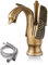 Cinwiny Swan Wasserhahn für Badezimmer, Waschbecken, antikes Messing, Bronze, Schwanen-Form, Einhandgriff, Einlochmontage, Waschtischarmatur