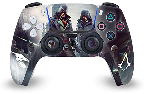 Head Case Designs Offizielle Zugelassen Assassin's Creed The Rooks Syndikat Grafiken Vinyl Frontplatte Haut Gaming Aufkleber Abziehbild kompatibel mit Sony PlayStation 5 PS5 DualSense Controller