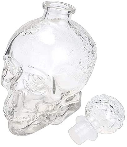 Bouteille De Vin Crâne, Carafe whisky verre, Carafe à Décanter, Carafe Tête De Mort, Carafe Tête De Mort - Parfait Pour Vodka, Brandy, Vin, Whisky, Fête d'Halloween