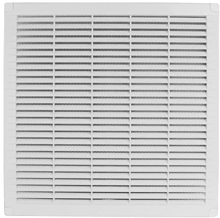 VONLIS Griglia di ventilazione per insetti, in plastica, rettangolare, 300 x 300 mm, colore: bianco