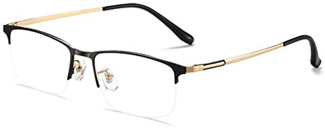 EYEphd Klassische Brillen Pure Titan Gläsern Rahmen Männer Brillen Optische Verschreibungspflichtiges Lesen Klarer Augenobjektiv Männliches Spektakel,01,+1.75