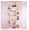 Étagère Échelle Bibliothèque Rangement Livre Fleur 6 Étagères pour Salon, 80 x 23 x 192 cm (Blanc)
