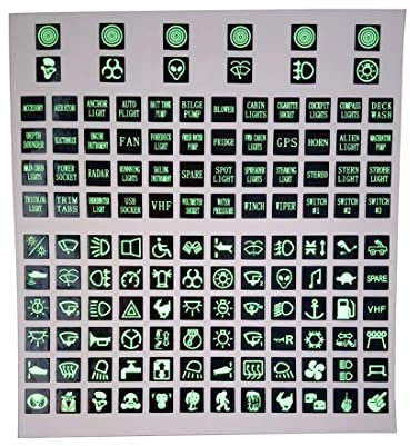 BODYA Etiqueta de interruptor basculante, pegatinas luminosas para coche, pegatina de botón de Panel de instrumentos, etiqueta de interruptor basculante, etiqueta de circuito