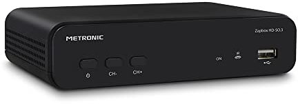 Metronic 441655 Zapbox HD-SO.3 - Receptor TDT-T2 HD, decodificador, sintonizador, Receptor TDT t2, función PVR para Grabar, Conector USB, HDMI, SCART, SPDIF, Mando a Distancia, Negro