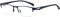 ANRRI Blaulichtbrille für Herren, halbrandlos, rechteckig, Metallrahmen, UV-blockierende Computerbrille für PC, TV, Gaming & Handy (blau), Herren Damen