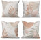 ASDCXZ Kissenbezug Boho 45x45 cm 4er Set, Modern Abstrakt Kunst Beige Grau Sofa Dekokissen Kissenbezüge Kissenhülle Waschbar Polyester Flachs Textil Outdoor Polster Kopfkissenbezug Kissen Bezug