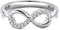 Jeulia Sterling Silber Infinity Verlobungsring: Damen Wickelring Unendlichkeit Promise Eheringe Ring Band Zirkonia Promise Anniversary Schmuck mit Geschenk Box für Mädchen Frauen (61（19.4）, Silber)