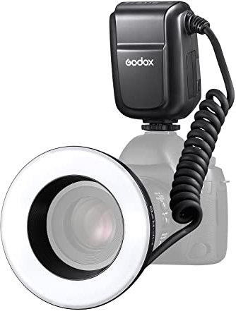 Lechnical MF-R76 Universal Macro Ring Flash Light GN14 10 Levels Adjustable Brightness with 8pcs Adapter Ring Large Capacity Battery Replacement for Canon Sony Fuji Olympus Pentax DSLR