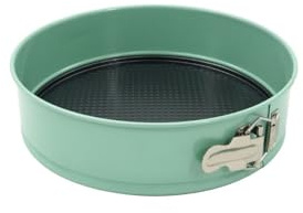 Zenker 42848 Backform, rund, verpasste Form, Kuchenform, Kuchenform, Kuchenform, runde Kuchenform, Karbonstahl, 25 x 6,7 cm, Türkis