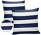 Outdoor-Kissen, marineblau, weiß, gestreift, wasserdicht, Outdoor-Kissenbezüge, geometrisch, einfach, Sommer, Polyester, Überwurf-Kissenbezüge, Gartenkissen, dekorativer Fall für Terrasse, Couch,