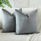 JOTOM Samt Kissenbezug Kissenhülle Sofakissen Dekokissen Kissenbezüge für Sofa Wohnzimmer Schlafzimmer 2er Set 45x45 cm Silvergelb