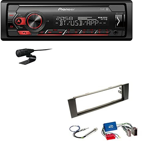 Pioneer MVH-S320BT 1-DIN Bluetooth Autoradio USB FLAC Spotify mit Einbauset kompatibel mit Audi A3 2003-2006 schwarz