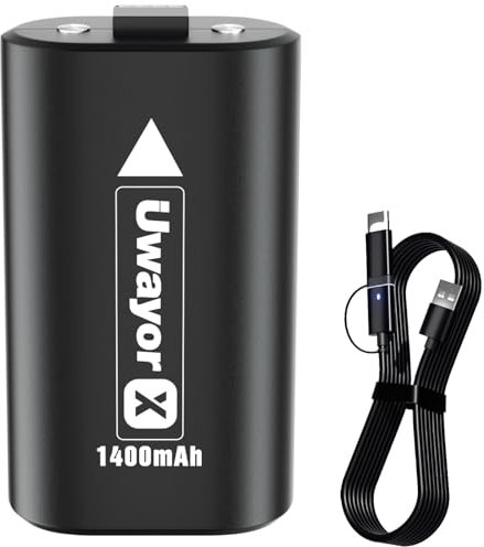 Uwayor batteria Xbox batterie per Xbox Series X, Xbox Series S, Xbox One, Xbox One S, Xbox One X, Xbox One Elite Controller ONE batteria nera x1