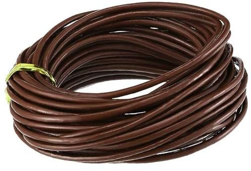 3 Meters Round Genuine Leather Strip Cord, Suede Thong Cord String, Thread Beading String for DIY Bracelet Necklace jewellery Making