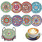 MAOYUTOU Diamond Painting Untersetzer 8 Set mit Halter 5D Diamond Painting Erwachsene Diamant-Malsets, DIY-Mandala-Untersetzer zum Basteln Erwachsene